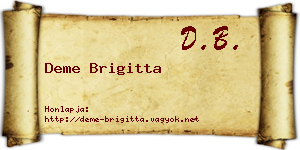Deme Brigitta névjegykártya